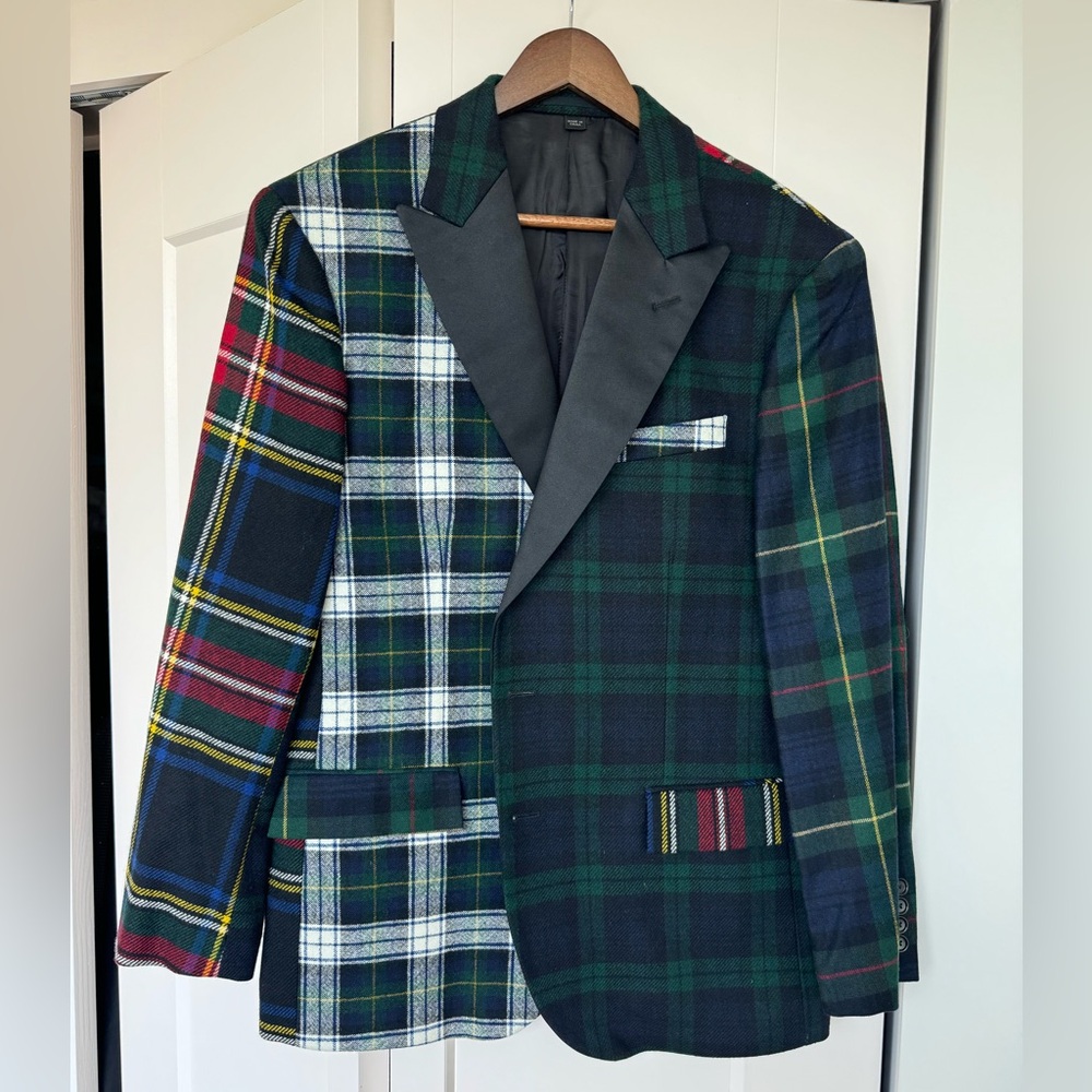 J.Crew multi plaid sport coat size 42S